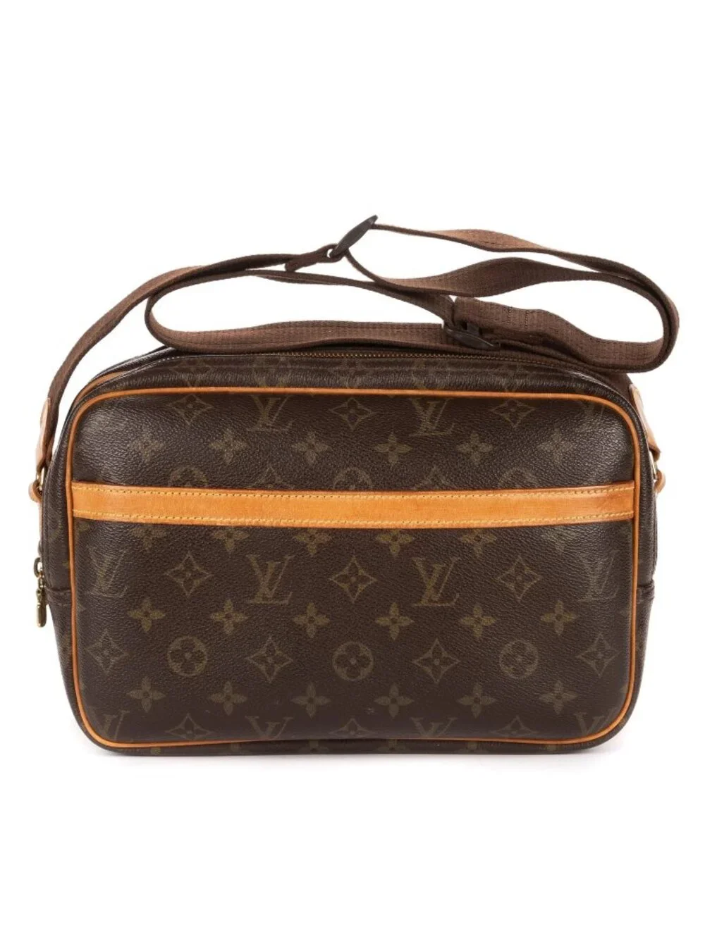 Louis Vuitton Reporter Brown Monogram Canvas Shoulder